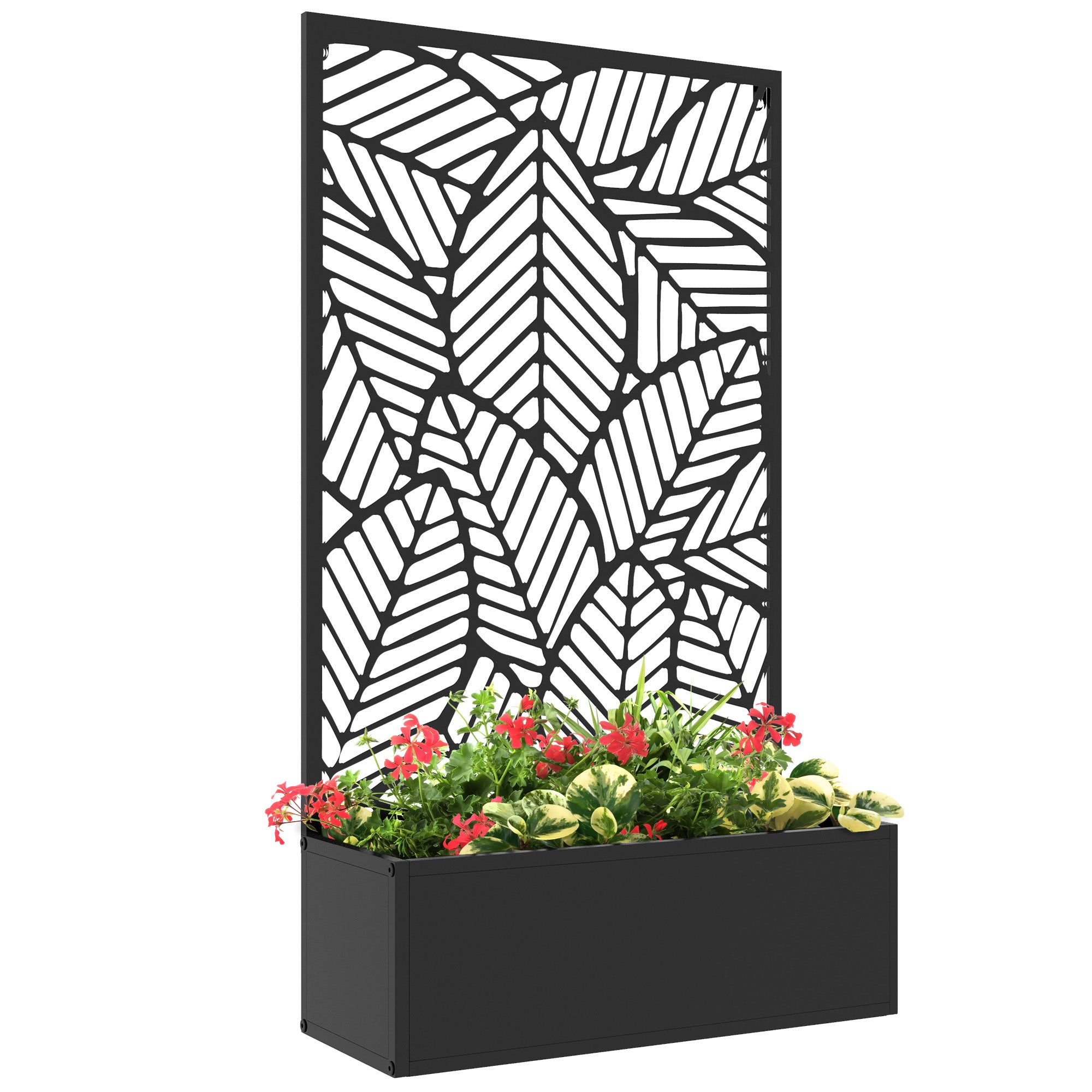 Donica z screen kratka do pnący rośliny, kwiat doniczka - rozmiar: 61L x 23l x 113H cm