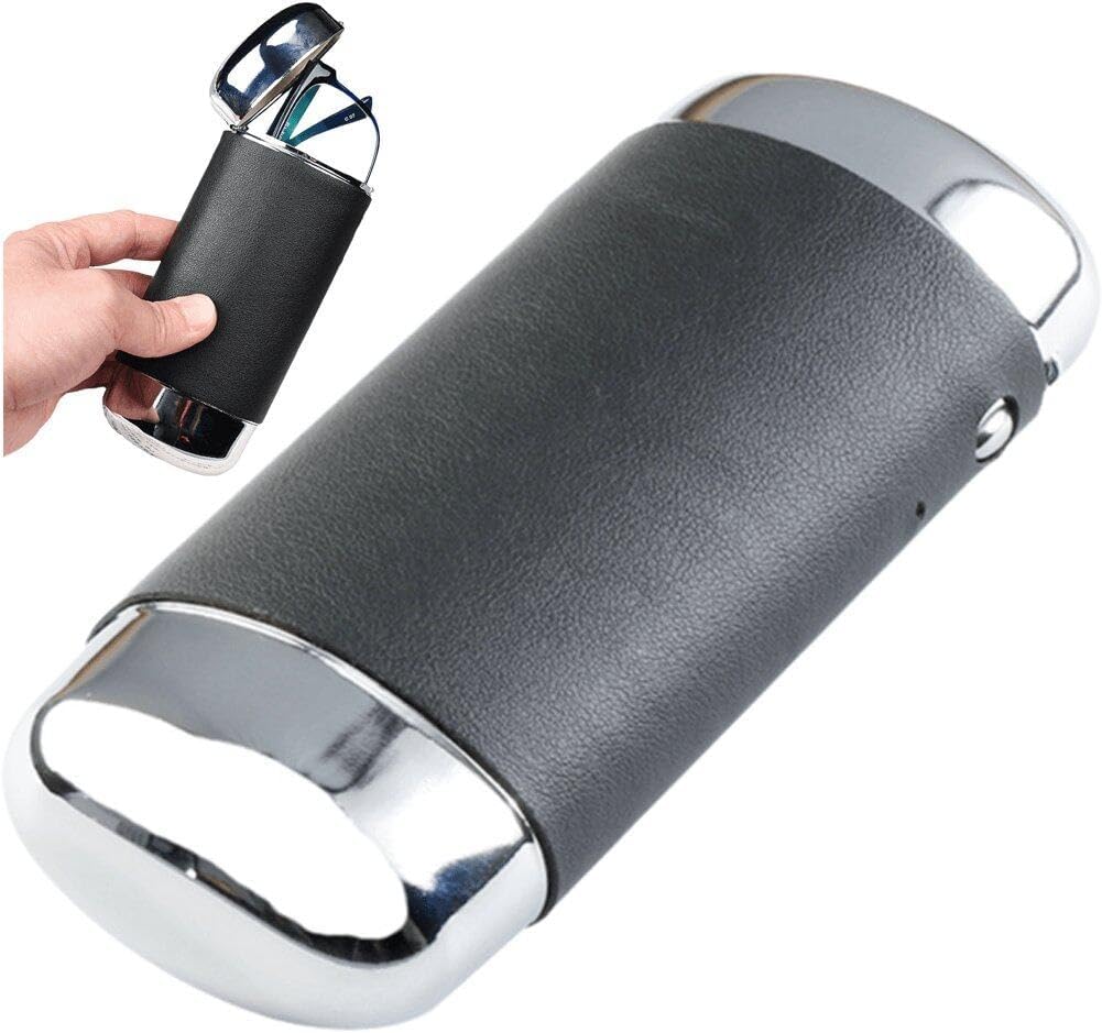 Etui na okulary, 1 lekkie etui na okulary, ochronne etui na okulary, kieszeń metalowa, twarda obudowa, etui na okulary dla kobiet i mężczyzn