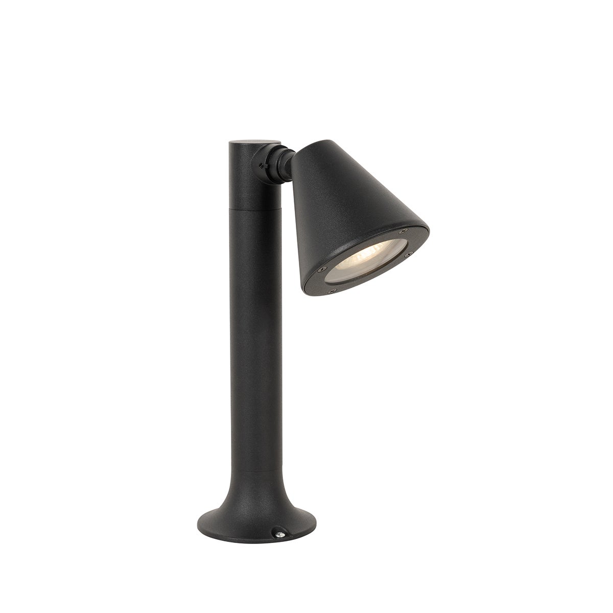 Qazqa nowoczesny lampa słupkowa do ogród - Ciara - czarny, max. 35w, kompatybilny z żarówką LED, gu10, 30cm, IP44