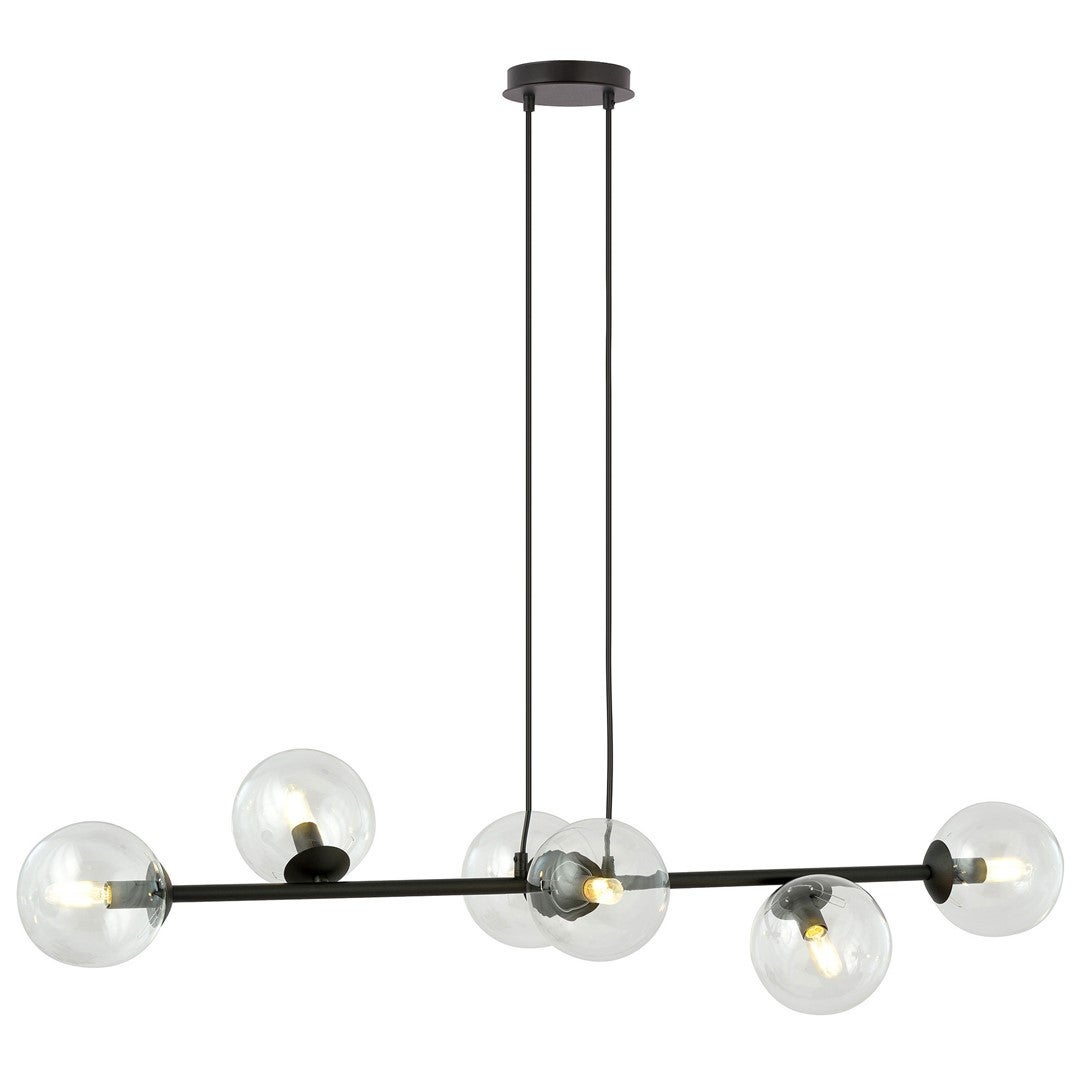 Żyrandol Emibig 6xE14 40W ROSSI 6 BL/TRANSPARENT 874/6