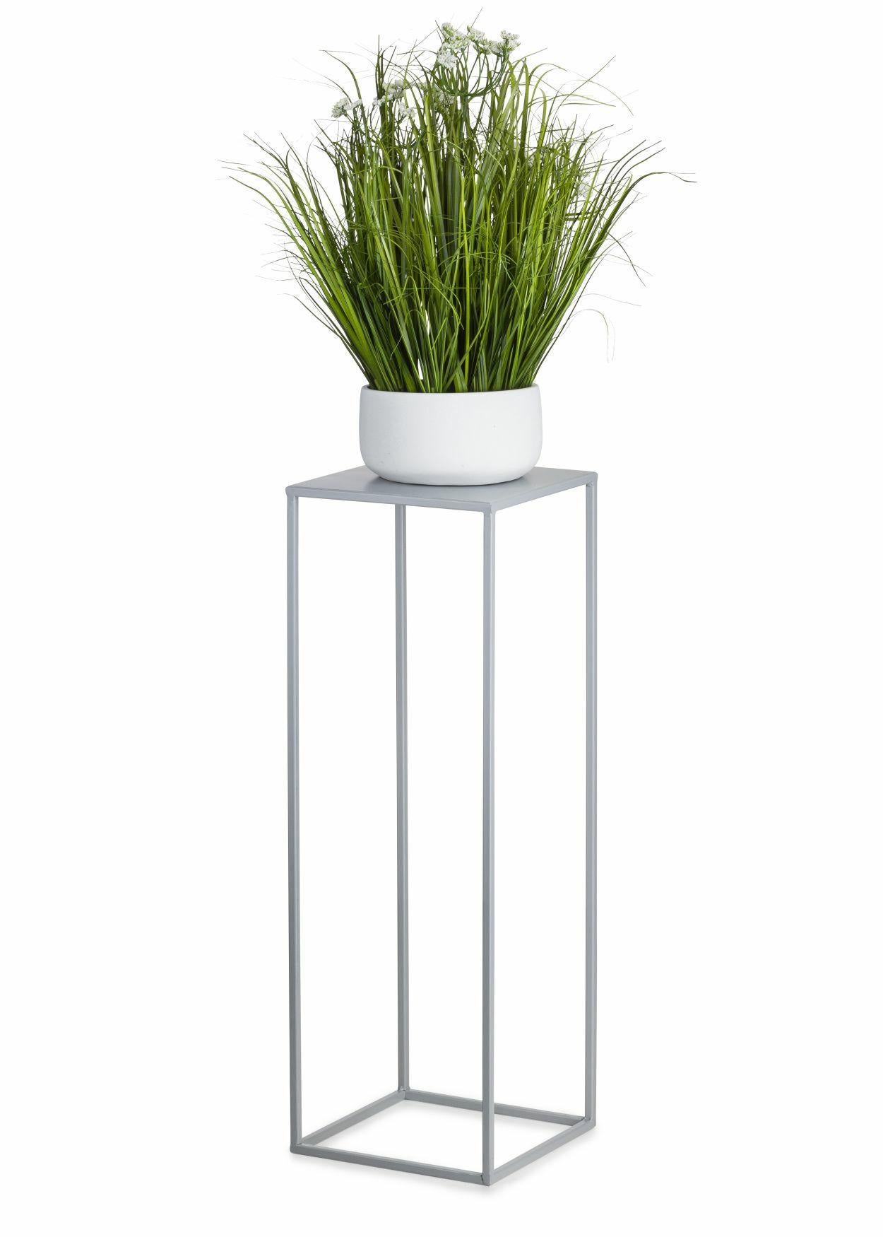 Kwietnik stojący HowHomely metalowy szary loft 70x24x24 cm 1 szt.