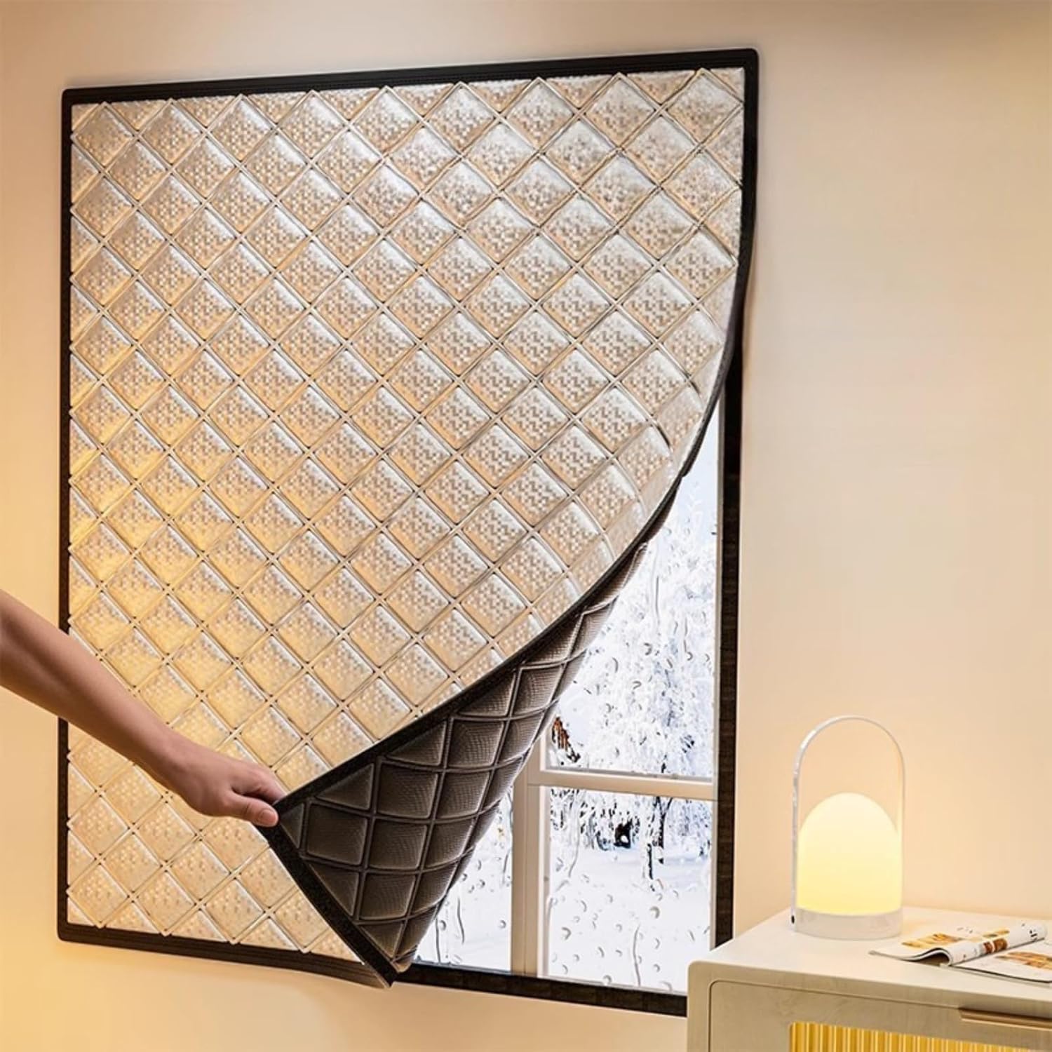 Folia izolacyjna samoprzylepna do okien, zasłon zaciemniających, zasłon dźwiękoszczelnych (szerokość 200 cm x wysokość 200 cm)