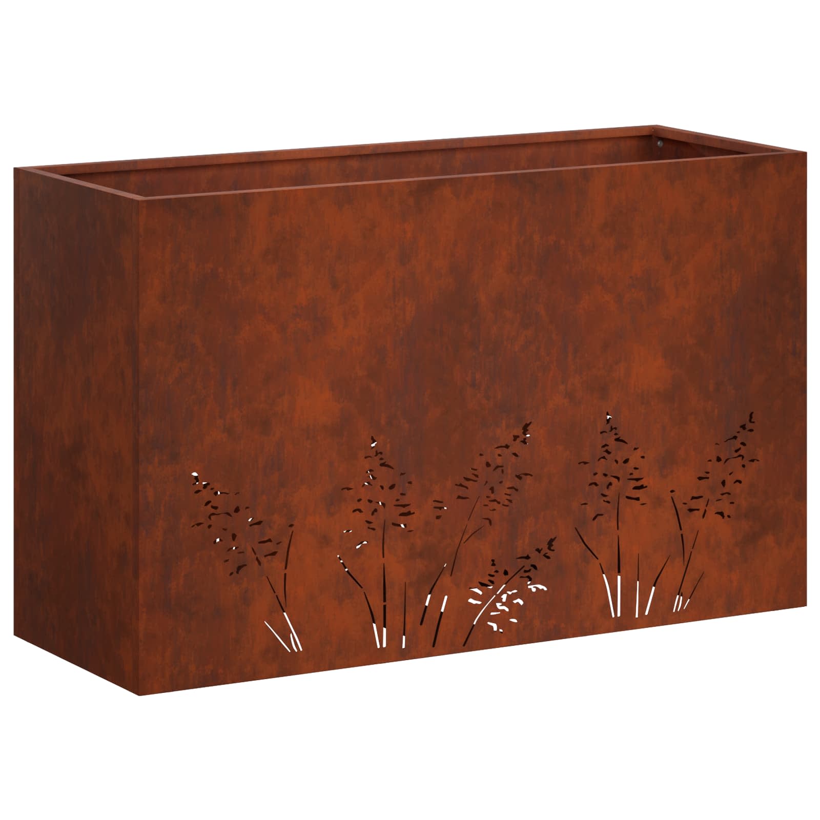 Donica Ogrodowa Corten 80x20x49 cm Rdzawa na Taras na Balkon