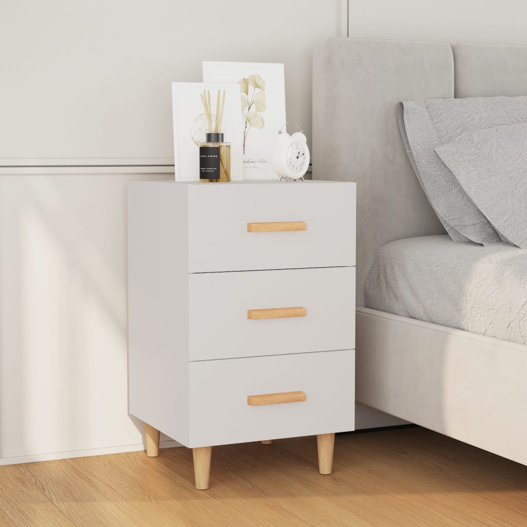 Stolik nocny VidaXL 40x40x66 cm z drewna inżynieryjnego 3 szuflady