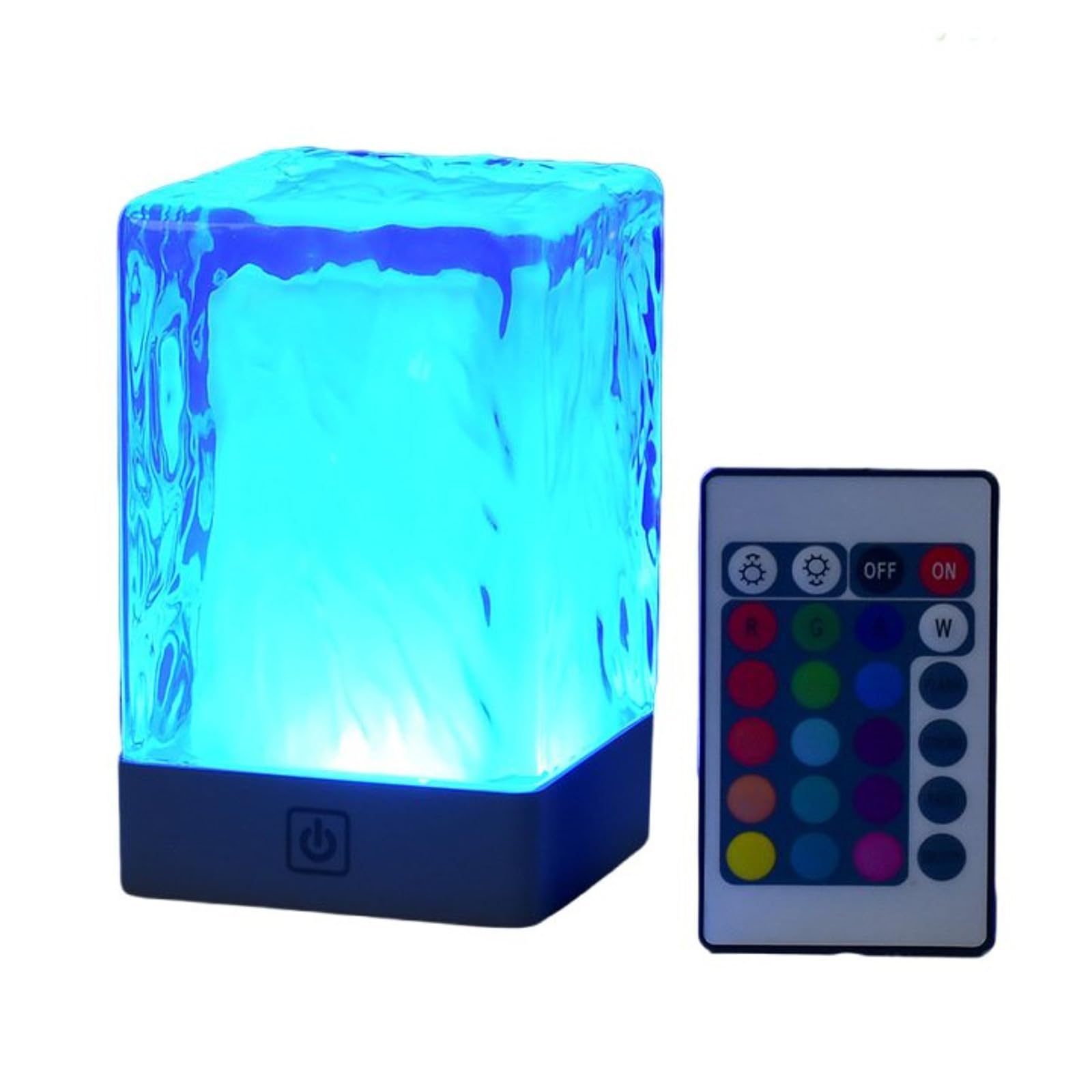 Lampa kryształowa, prosta lampa nastrojowa, lampka nocna na biurko, lampa biurkowa, kolory RGB