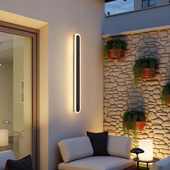 Zewnętrzna lampa ścienna LED z aluminium i akrylu, wodoodporna IP67, 3000 K, podłączona na stałe, do ogrodu, na dziedziniec, do willi, na werandę, do
