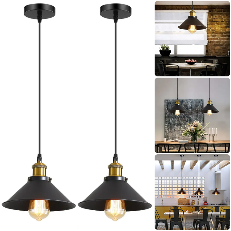 Zestaw lamp wiszących w stylu industrialnym metalowe lampy wiszące stylu retro lampy sufitowe lampy nad wyspę wiszące bez żarówki regulowana wysokość