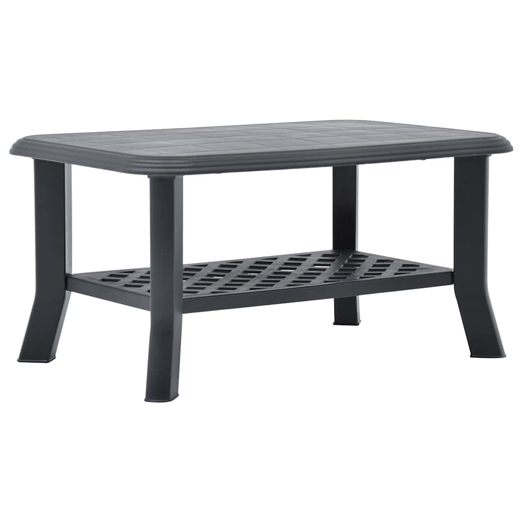 Stolik kawowy, antracytowy, 90x60x46 cm, plastikowy vidaXL