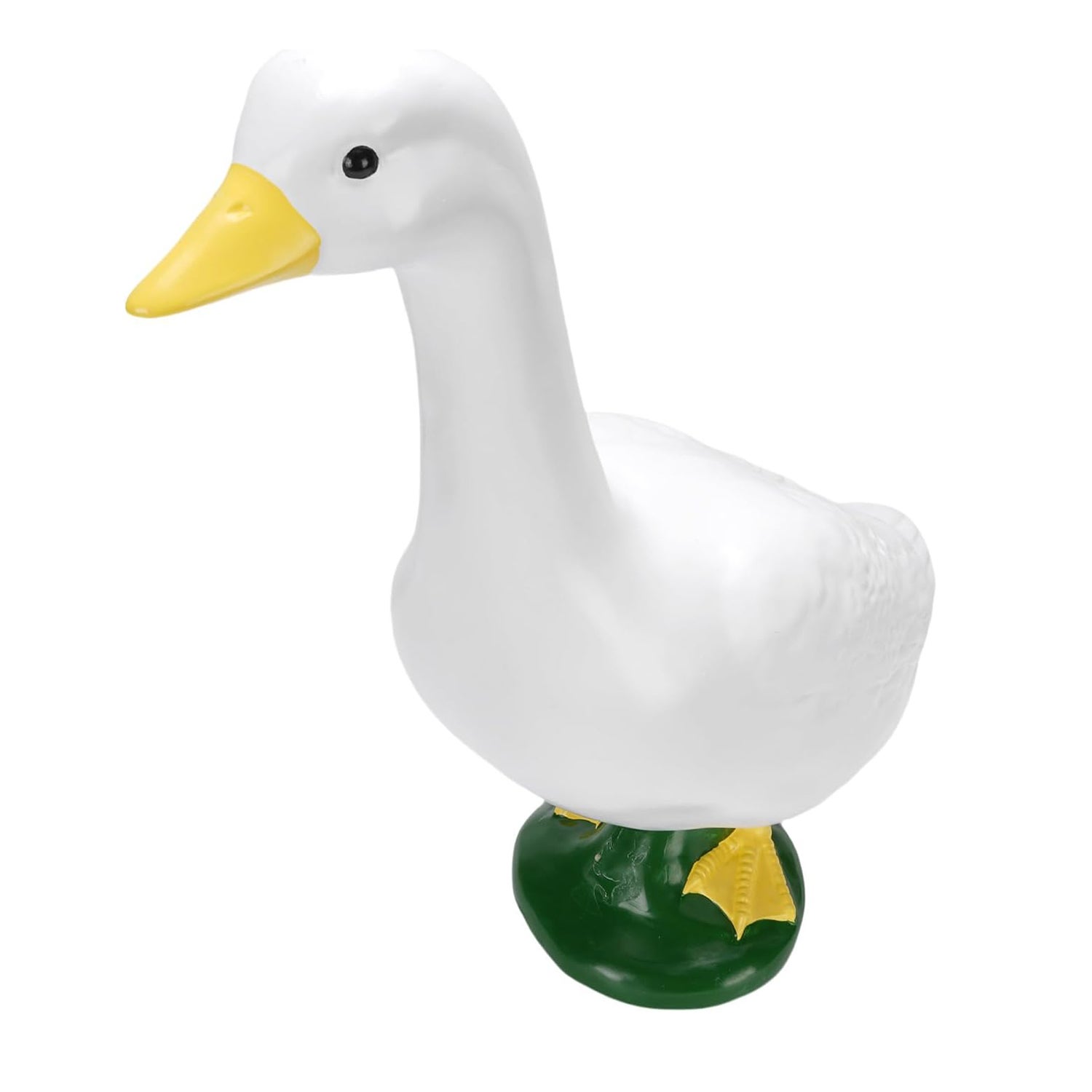 Duża (43 cm) biała figura ogrodowa gęsi, realistyczna rzeźba gęsi z żywicy, dekoracja patio, balkonu i ganku.