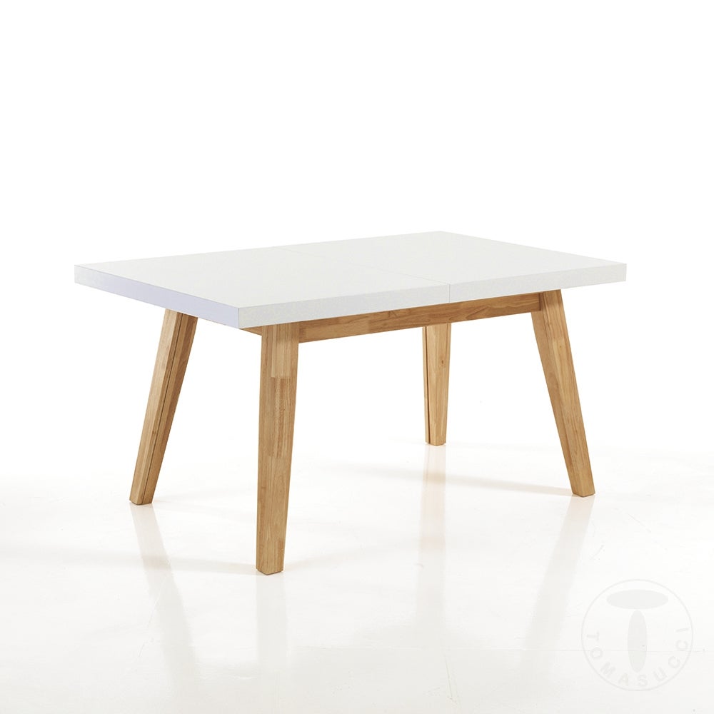 Stół rozkładany Joker 130 z płyty MDF i litego drewna, 130-270x80 cm