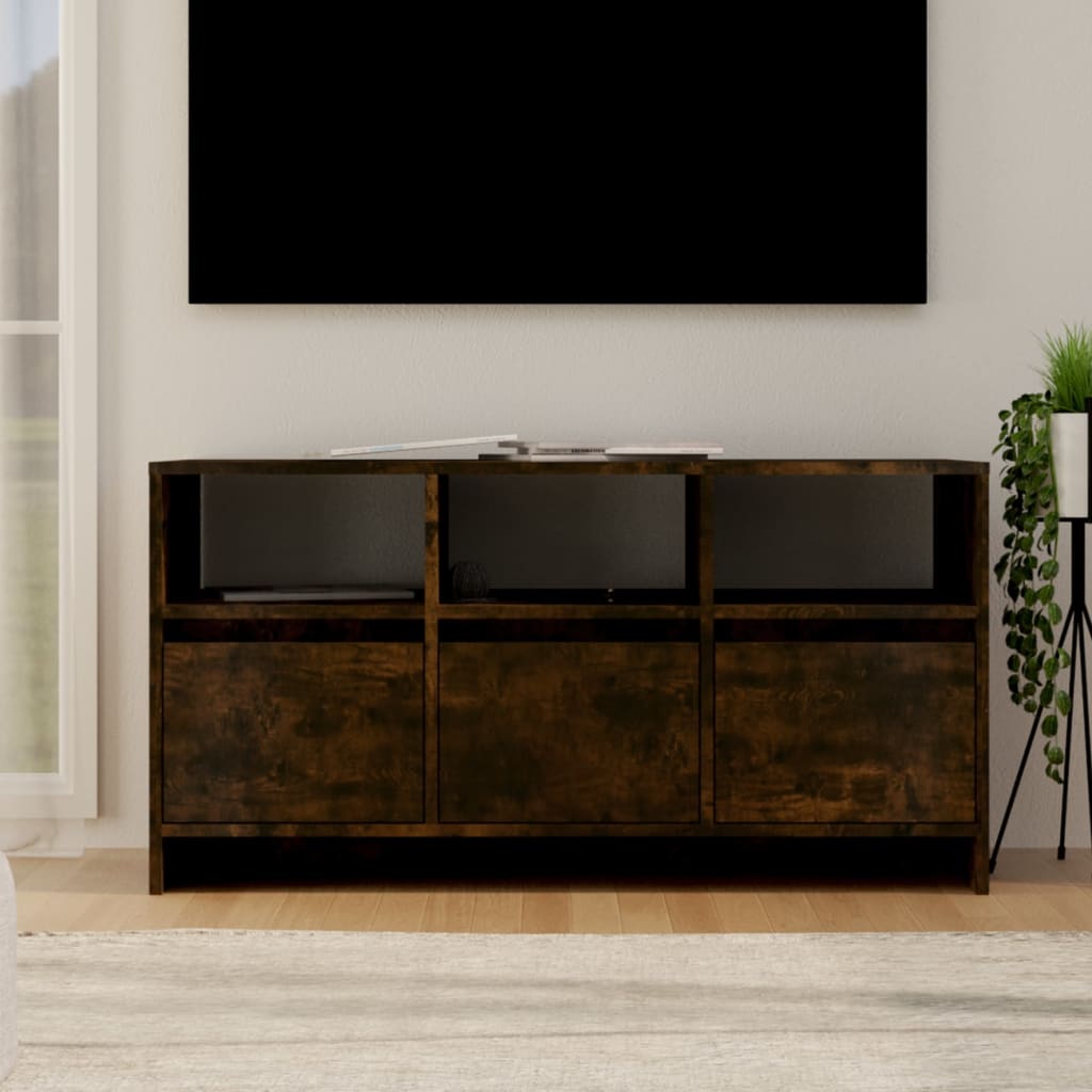Szafka pod TV, przydymiony dąb, 102x37,5x52,5 cm vidaXL