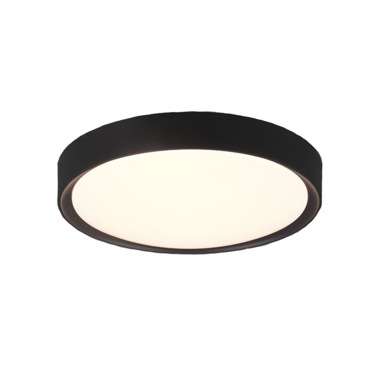 Plafon okrągły CLARIMO LED 18W Ciepła biel 1600 lm czarno-biały wym:9x33x33cm IP44 Trio