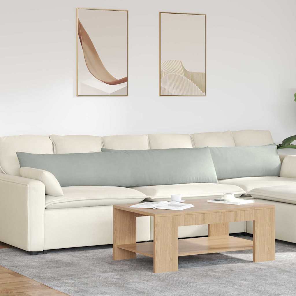 Poduszki na sofę 2 pcs Jasnoszary 200 x 40 cm vidaXL