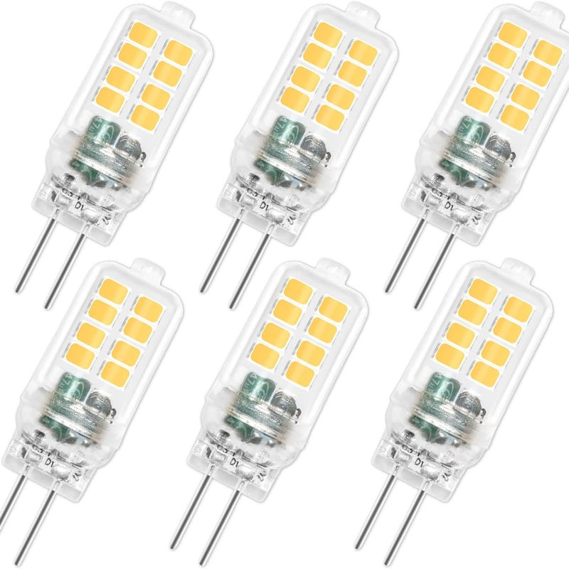 Żarówka LED G4 12V 3W, SMD 300LM Neutralna biel 6000K, Żarówka LED G4 do żyrandola, oświetlenia szafki, sypialni, oświetlenia krajobrazu