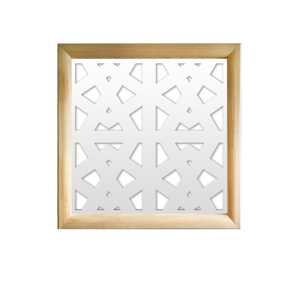 BALUSTRADA - Kwadratowe moduły dekoracyjne z drewna i PCV - Rozmiar 48x48 cm - Grubość 47 mm - Kolor wewnętrzny BIAŁY