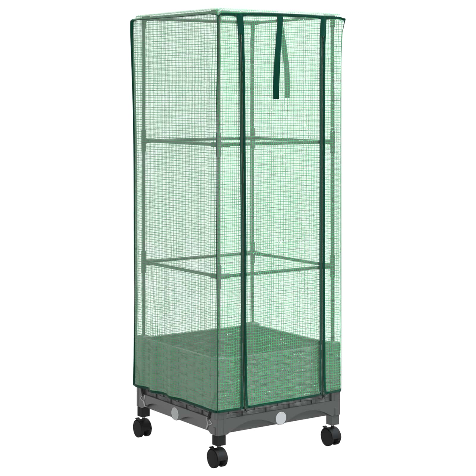 Donica Ogrodowa z Polipropylenu 40x40x129 cm Jasnoszara na Taras