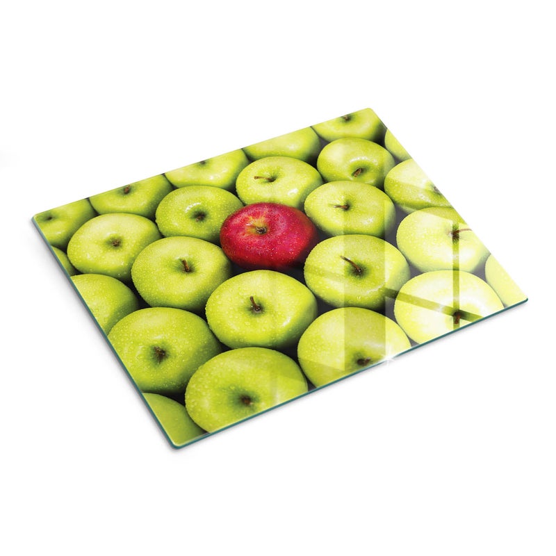 Szklana płyta kuchenna dekoracyjna deska do krojenia - Jabłka - 30x40 - Tulup