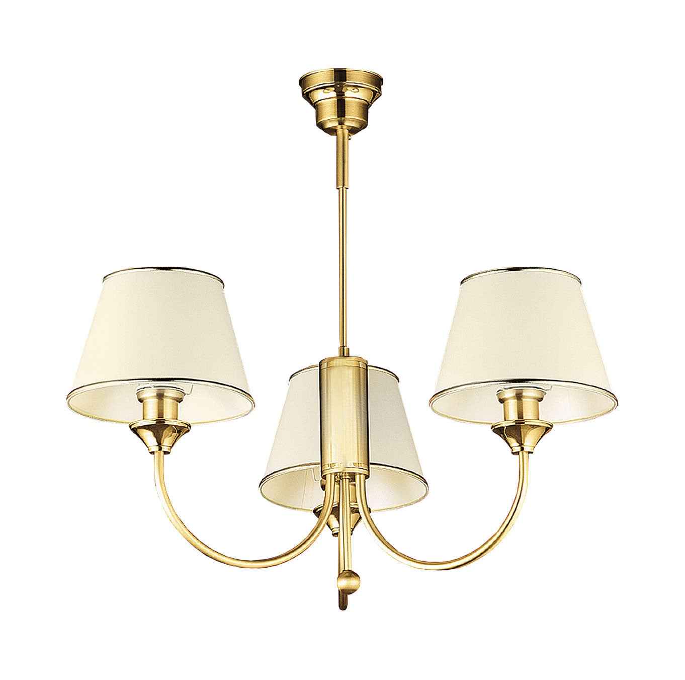 Żyrandol Classic z abażurami JUPITER złoty/beżowy E27 65x72x72 cm 1 szt.