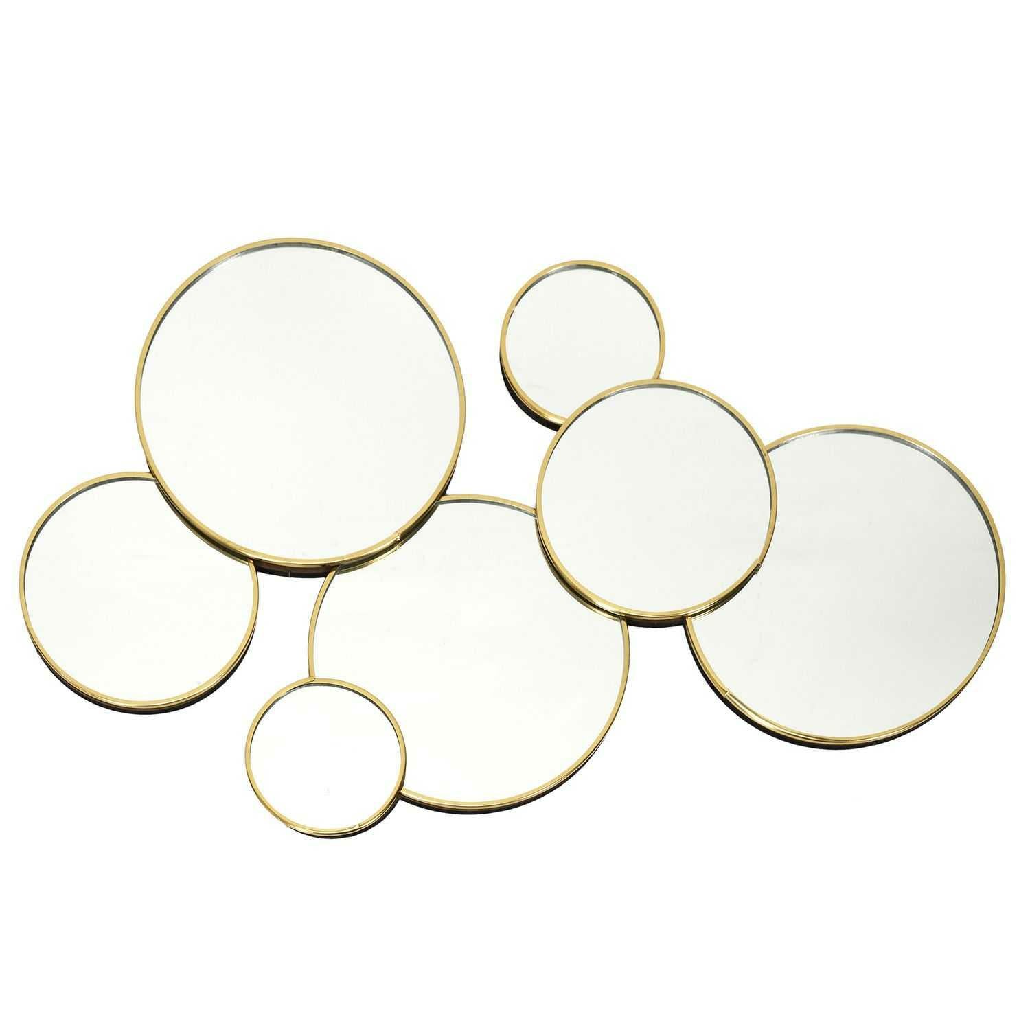 Lustro ścienne AURA GOLD okrągłe złote 57x35 cm 1 szt.
