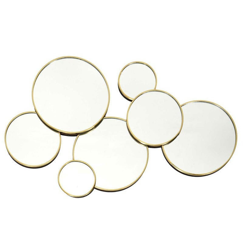 Lustro ścienne AURA GOLD okrągłe złote 57x35 cm 1 szt.
