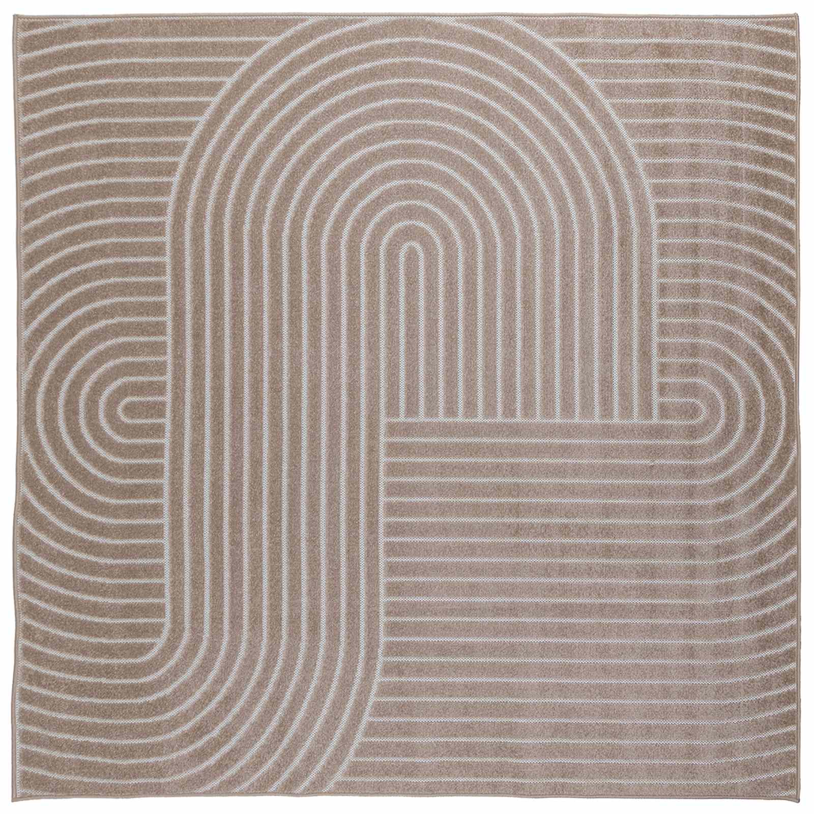 Dywany pokojowe Kwadrat PALMERAS Beżowy 240 x 240 cm Poliester