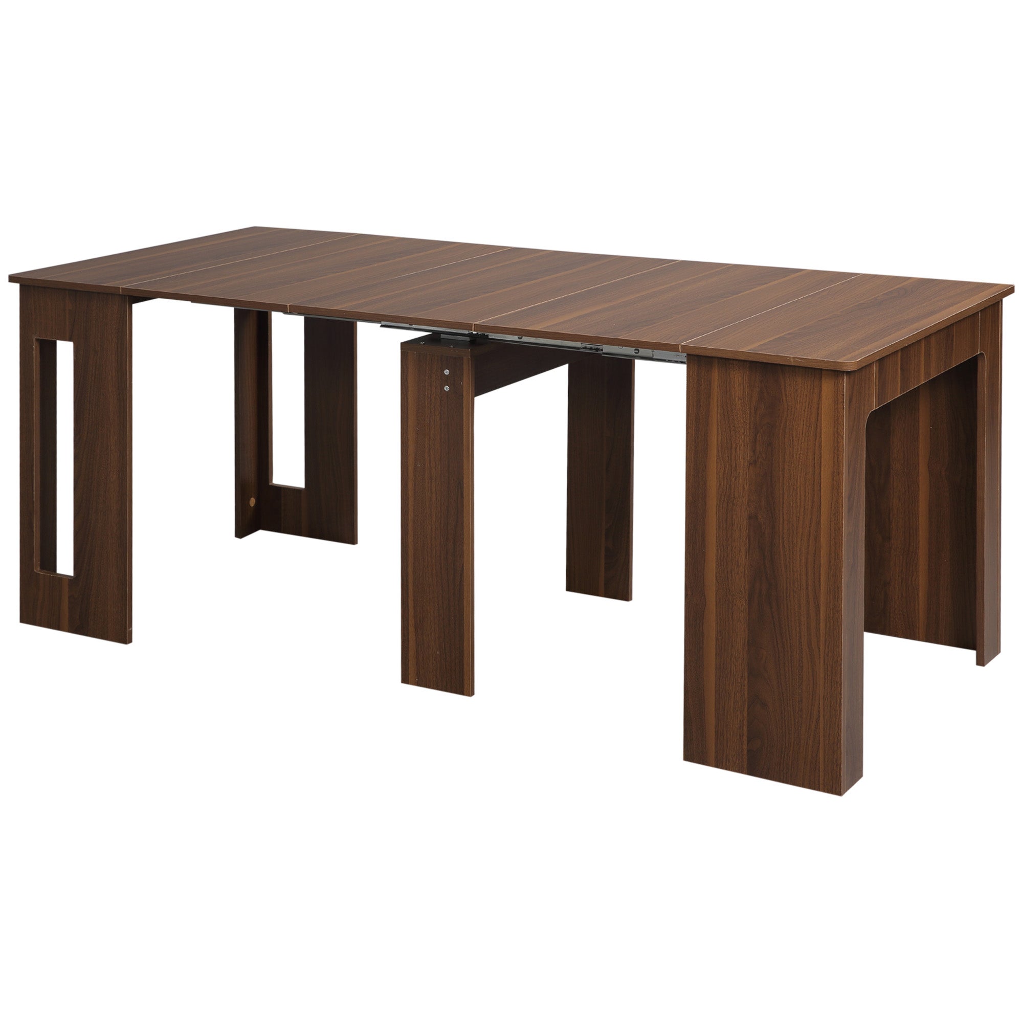 Rozkładany stół jadalny dla 4-6 osób, wielofunkcyjny stolik pomocniczy do gabinetu lub kuchni, 180x85x75 cm, brązowy