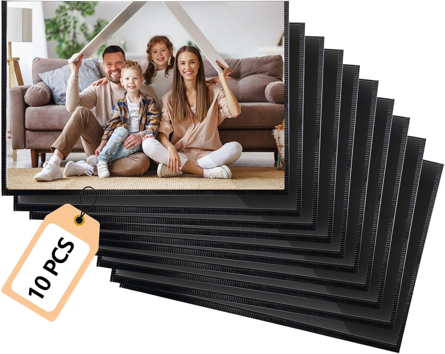Zestaw 10 magnetycznych ramek na zdjęcia na lodówkę, ramki magnetyczne na zdjęcia o wymiarach 10 x 15 cm/4 x 6 cali, bezramkowe magnetyczne ramki na z