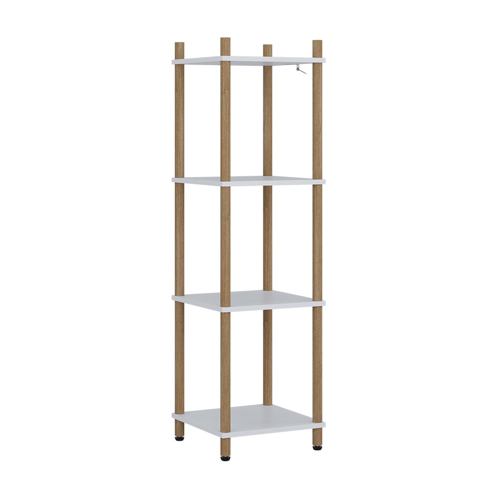 Vicco Półka narożna Bivio, Biały/sosna, 30 x 102.5 cm 4 półki