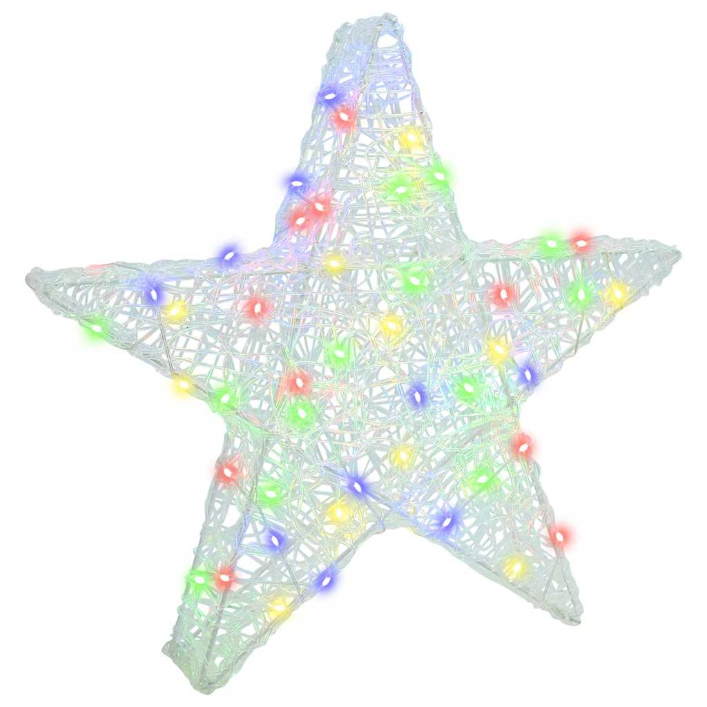 Gwiazda 3D LED Akrylowa 55 cm Kolorowe Światło 50 LED Świecąca USB