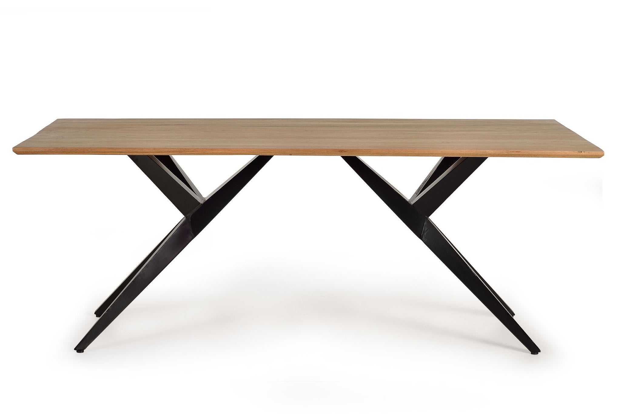 Stoły jadalne z drewna akacjowego, 180 cm, rustykalny styl industrialny, 76x180x90 GYC