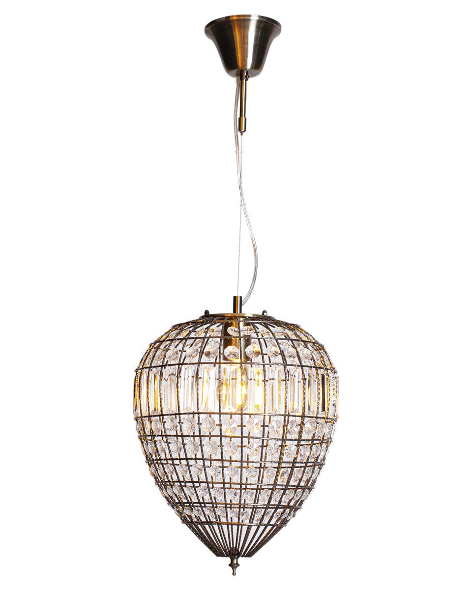 Lampa wisząca ażurowa z kryształkami glamour Amadeus By Rydens