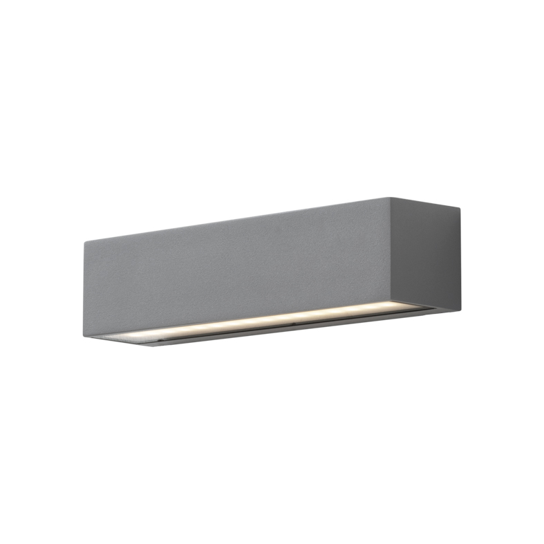 Kinkiet WILLY 15W LED z podwójną emisją, przełącznik CCT 3000K-4000K, IP54, szara rama z odlewu aluminiowego - Rossini Illuminazione