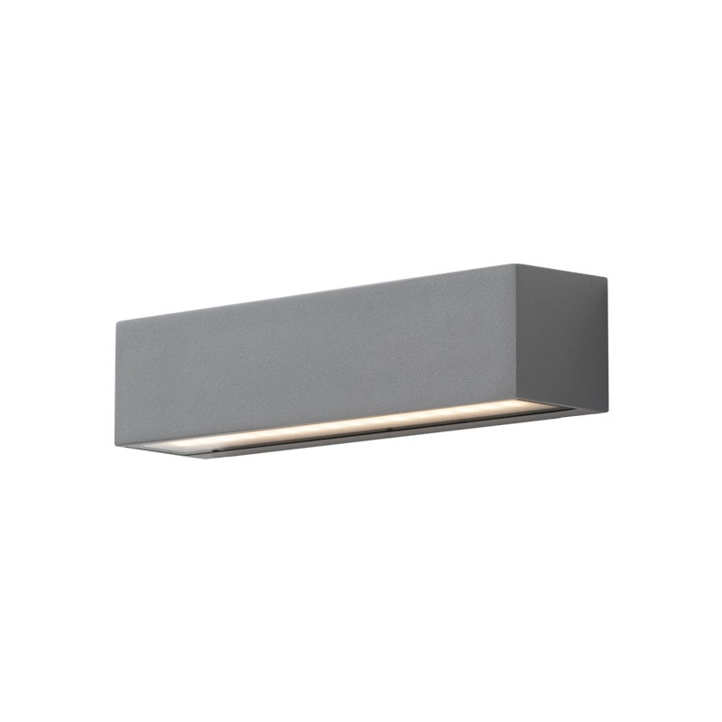 Kinkiet WILLY 15W LED z podwójną emisją, przełącznik CCT 3000K-4000K, IP54, szara rama z odlewu aluminiowego - Rossini Illuminazione