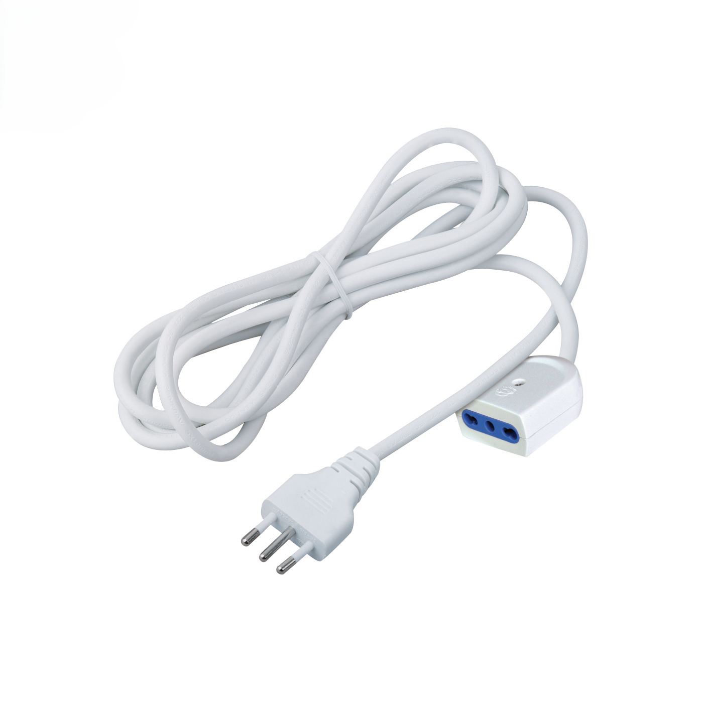 Alcapower Przedłużacz 3m, Wtyczka 16A, Gniazdo 10/16A, Biały Kabel do Domu i Biura, Moc Max 3500W