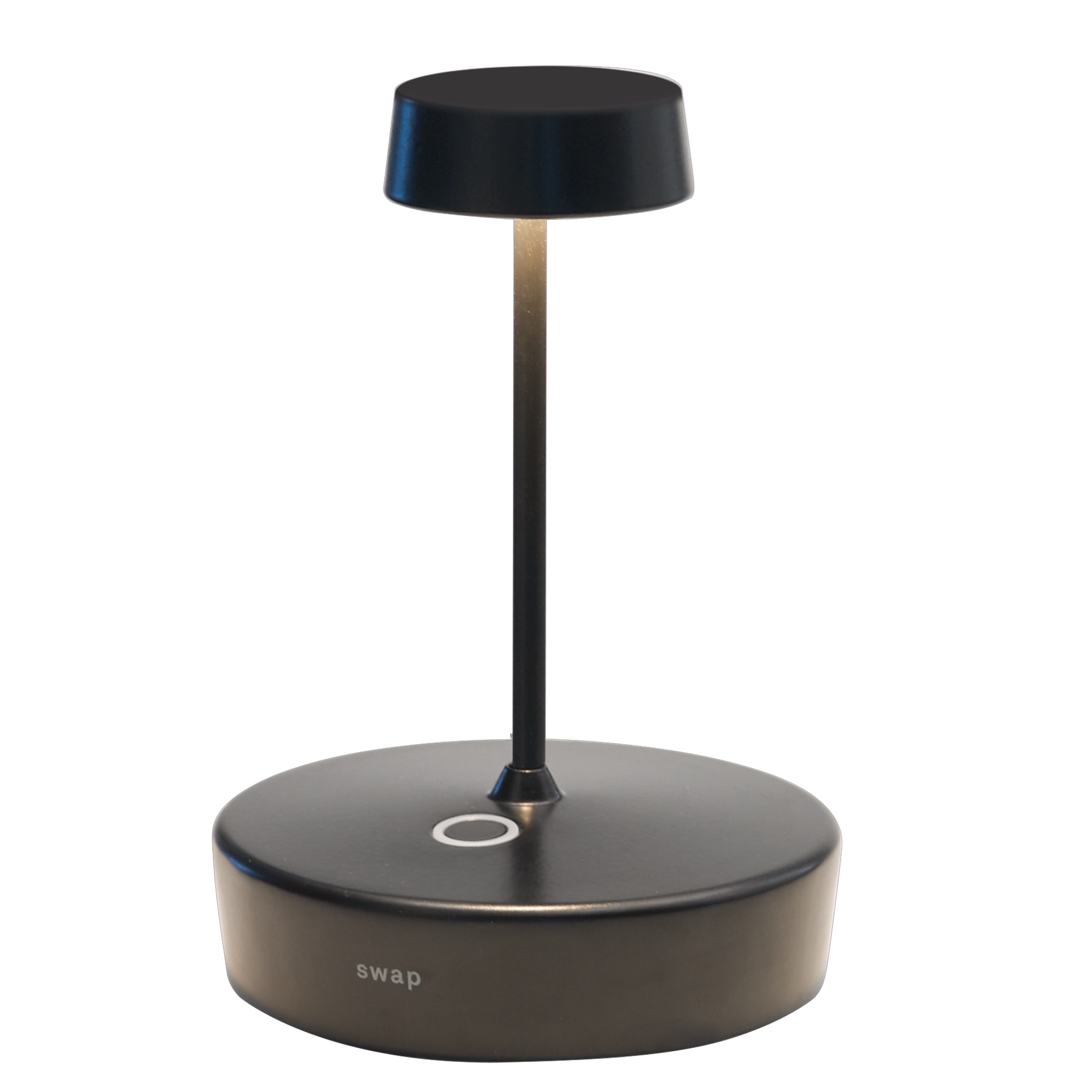 Lampa stołowa LED Swap Mini Pro w kolorze czarnym, ładowalna i ściemnialna