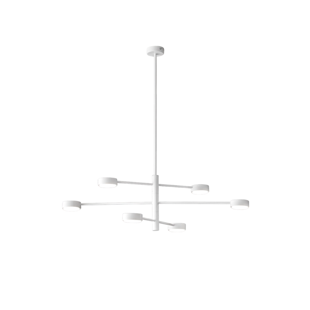 Lampa sufitowa Eclipsia White - d850x845mm 6xGX53 - Elegancka metalowa lampa wisząca