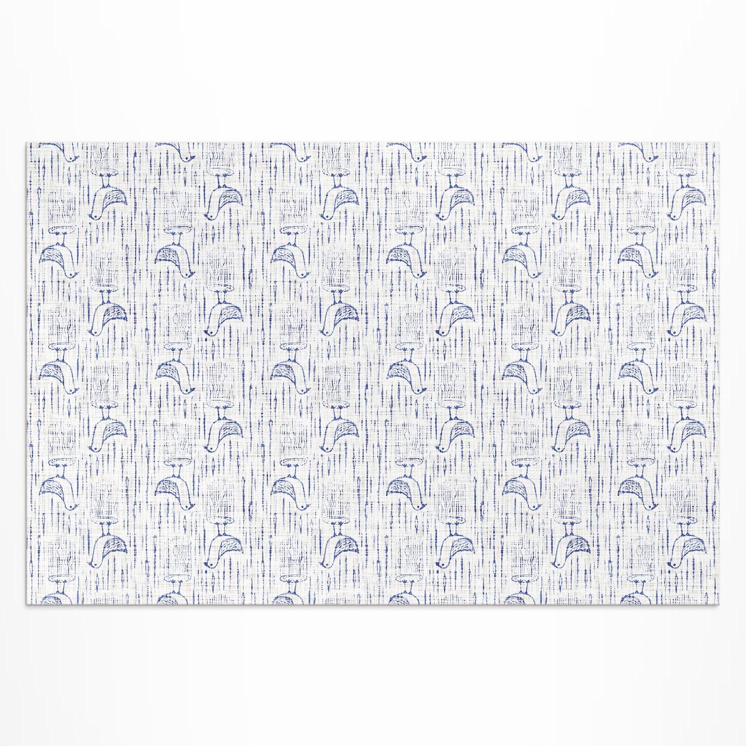 Dywan winylowy boho, mata winylowa ptaki delikatny wzór 225x150 cm ArtPrintCave