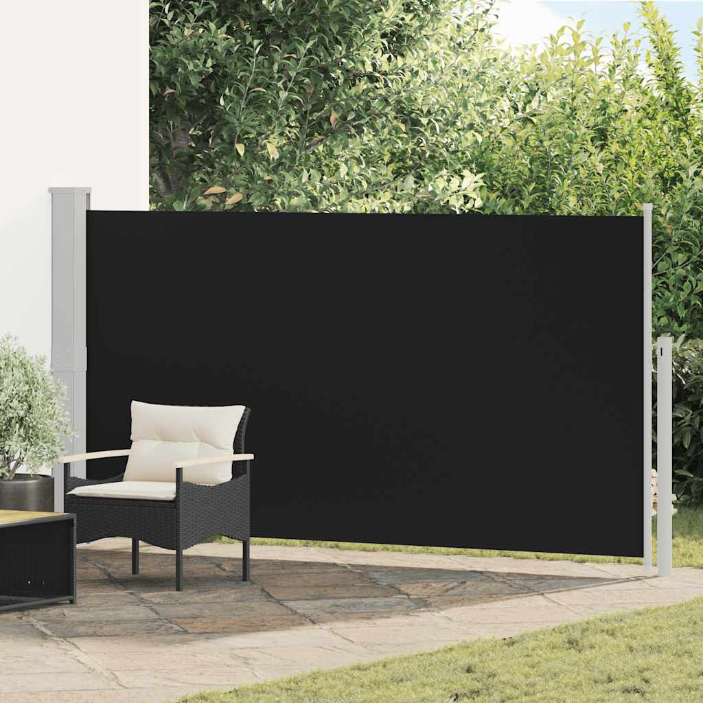 Wysuwana markiza boczna na taras, 170 x 300 cm, czarna vidaXL