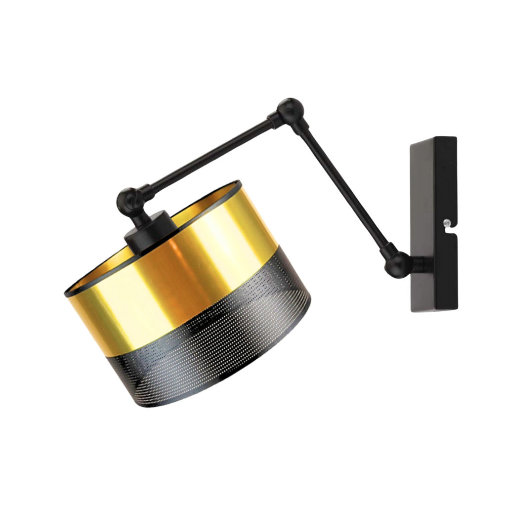Kinkiet przegubowy lampa ścienna lampa na ścianę regulowany z abażurem walec SOUL