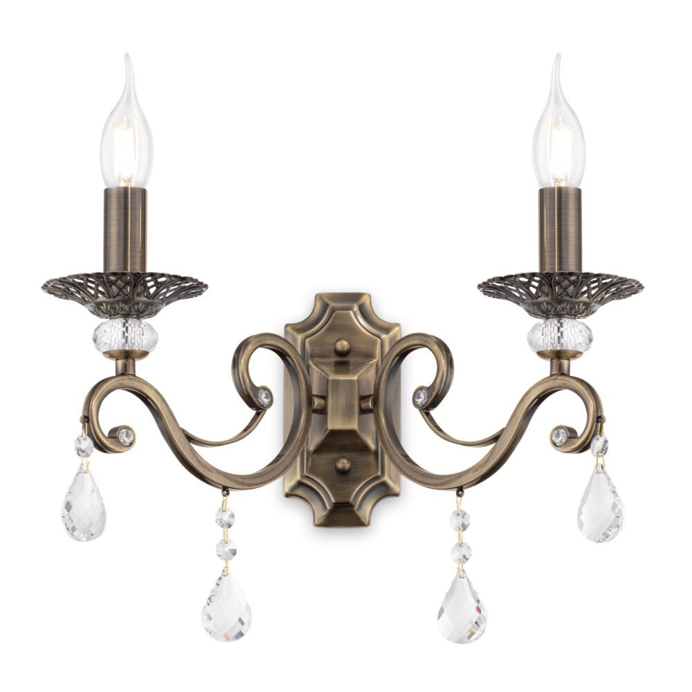 Lampa ścienna świecznikowa z kryształkami Grace Maytoni RC247-WL-02-R