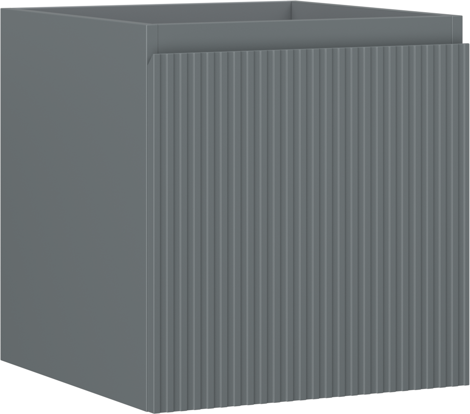 Mexen Rivel szafka łazienkowa podumywalkowa 45 cm, 1 szuflada, ryflowana , grafit mat - 91A20-04547-1-BF66