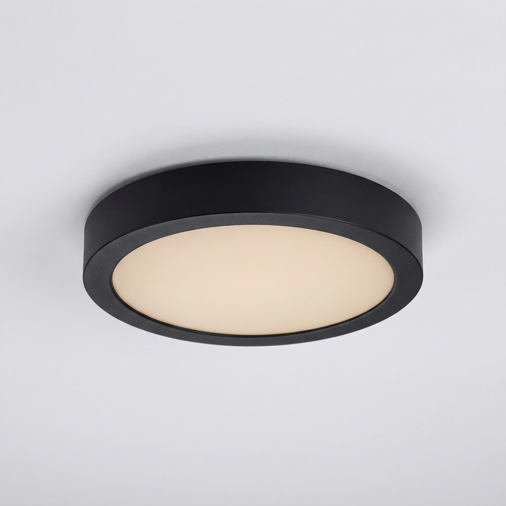 Panel LED Czarny Okrągły Powierzchniowy 24W 3000K D22cm IP20