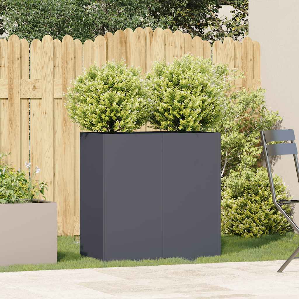 Doniczka Antracyt 80x40x80 cm Stal walcowana na zimno