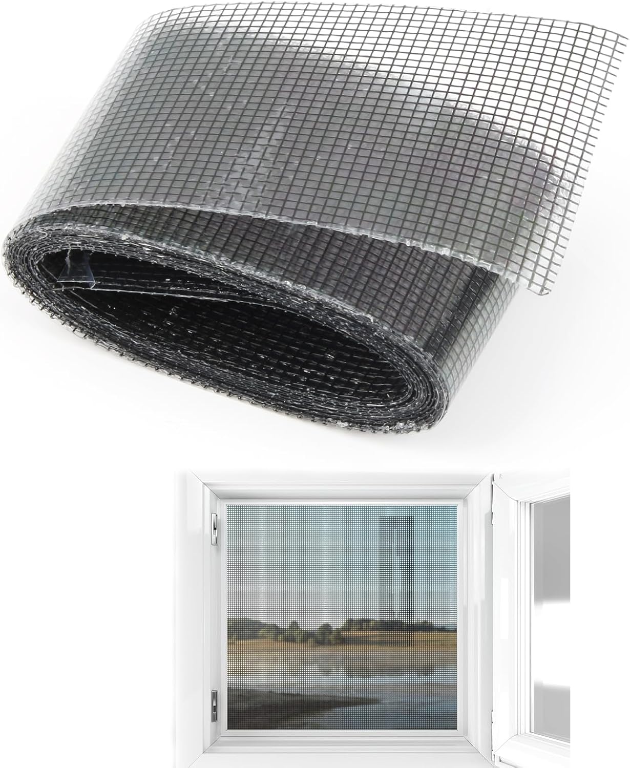 Taśma naprawcza do moskitier (50 mm x 2 m) | Włókno szklane odporne na promieniowanie UV | Z wodoodpornym klejem
