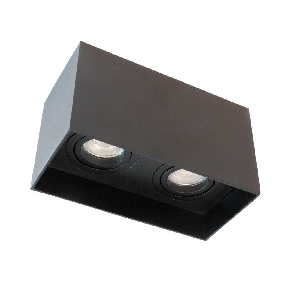 Reflektor powierzchniowy Classic 2-Light Regulowany z prostokątną aluminiową ramą Biały 1xGU10 20x10cm