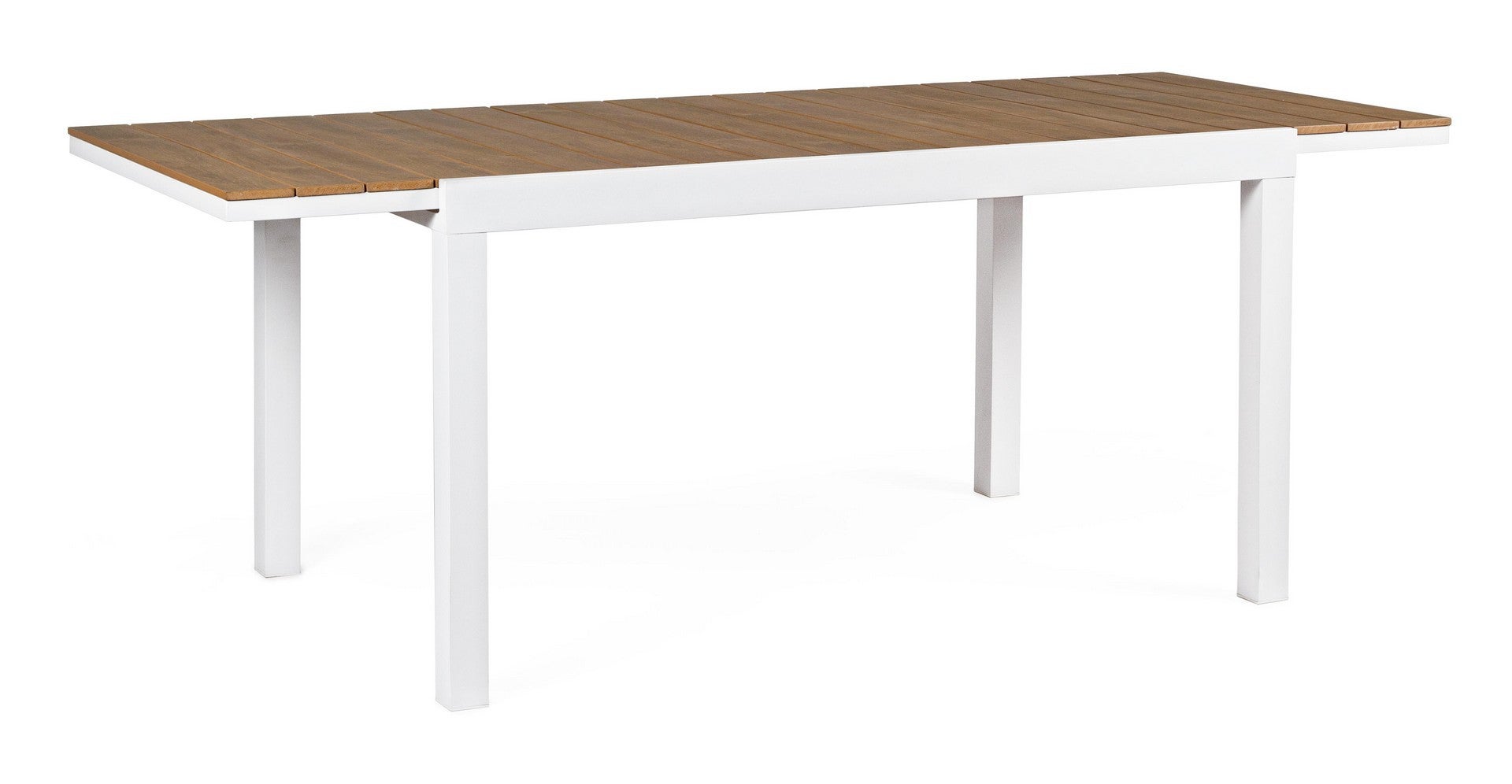 Rozkładany stół aluminiowy z blatem Polywood 140-200X90 Biały