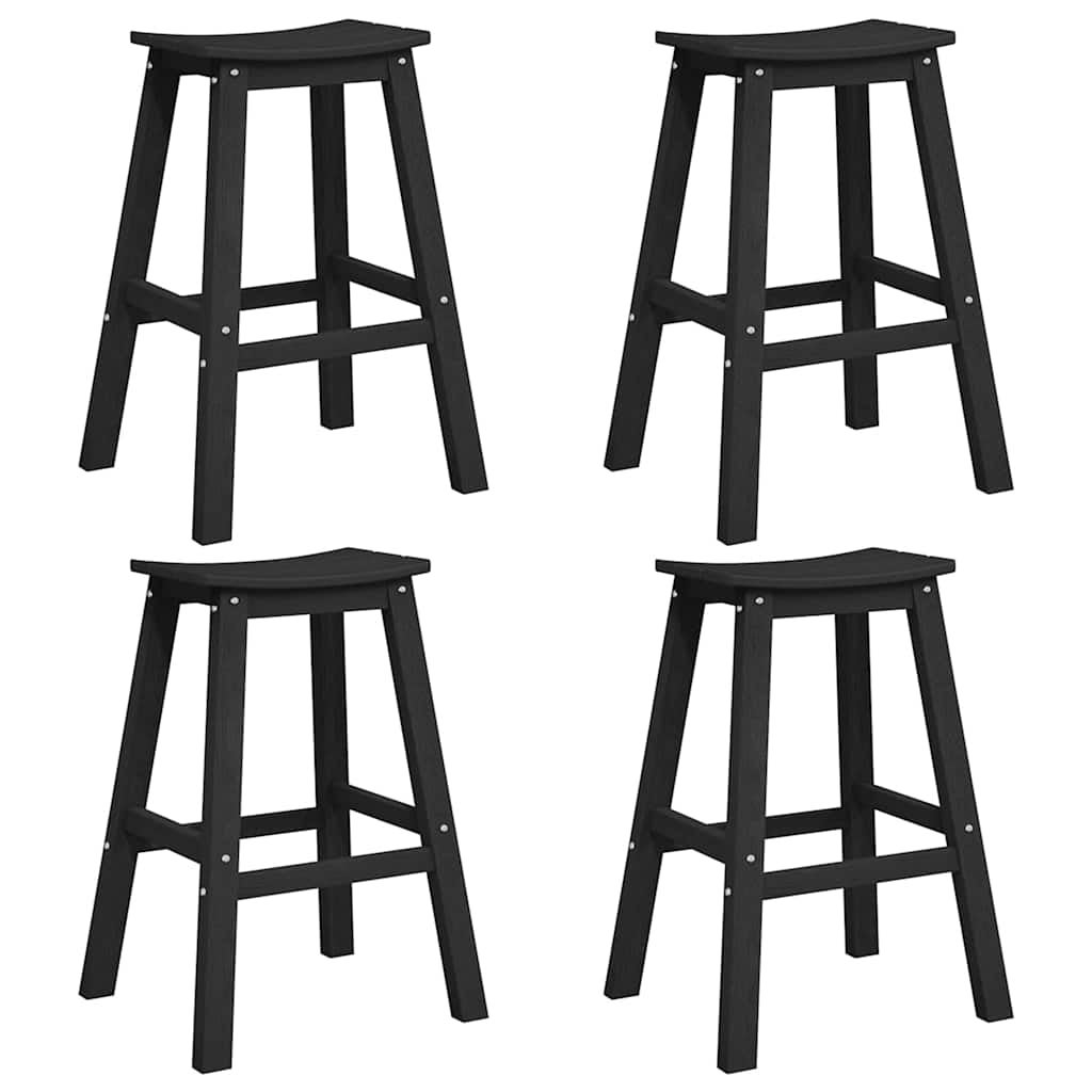 4x Hoker Ogrodowy Plastikowy Czarny