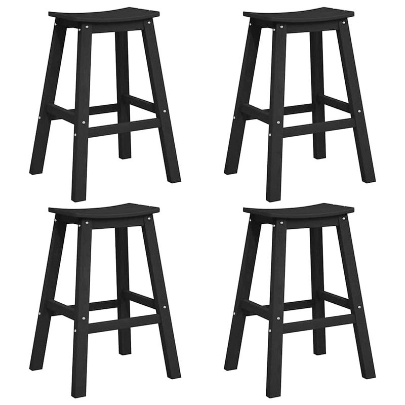 4x Hoker Ogrodowy Plastikowy Czarny