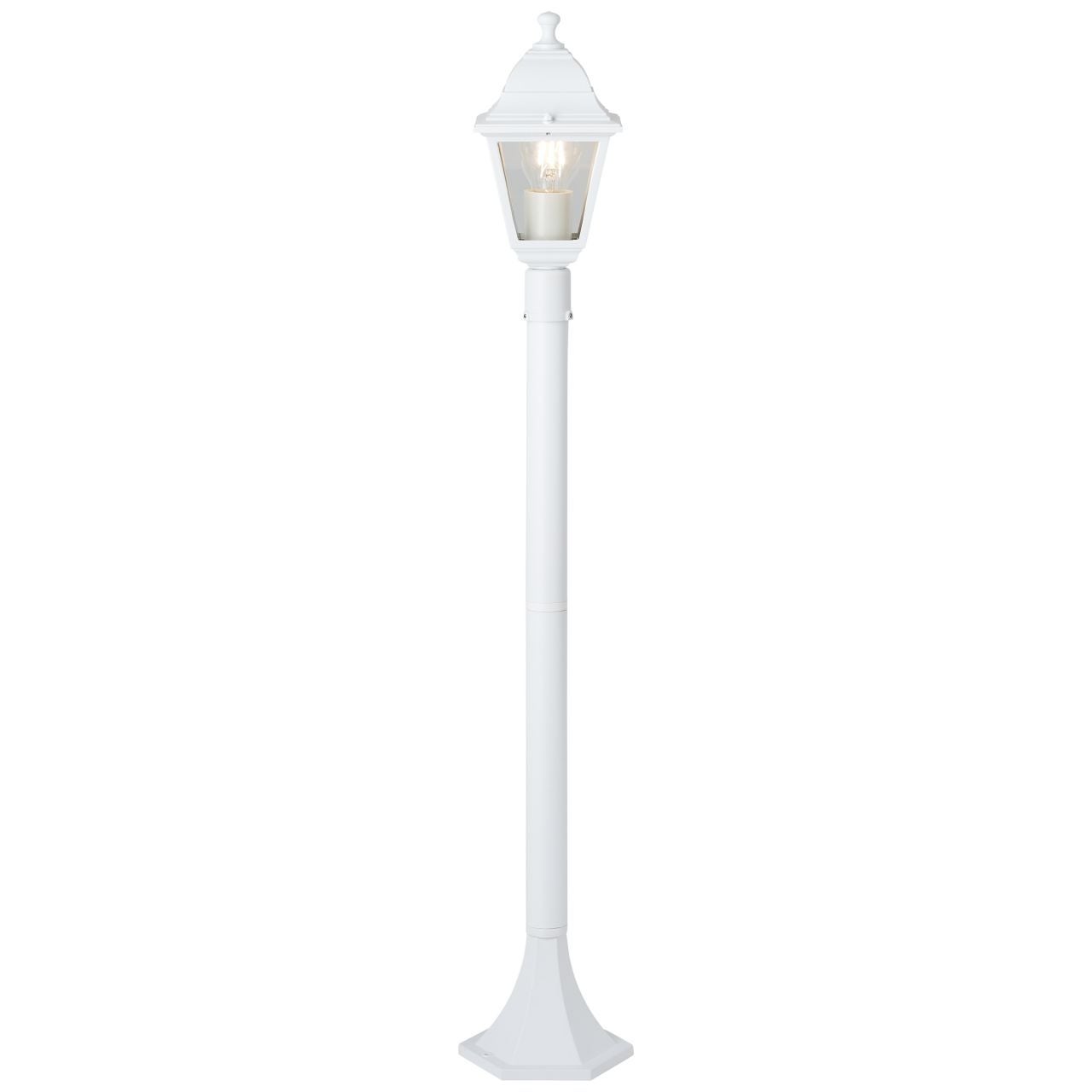 Lampa stojąca Brilliant NISSIE na zewnątrz metal i szkło biały