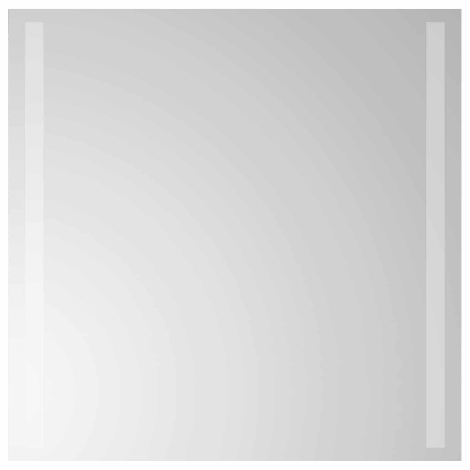 Lustro Łazienkowe Ścienne 50x50 cm z LED ze Szkła Hartowanego Przezroczyste